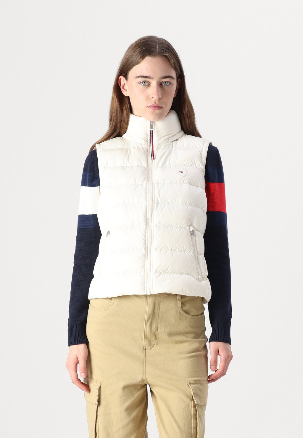 

Топ без рукавов FEMININE GLOSS VEST Tommy Hilfiger, слоновая кость