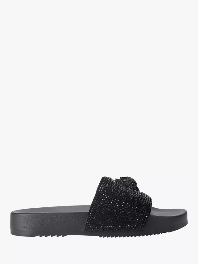 Сандалии-шлепанцы Brockwell с декором, черные Kurt Geiger London