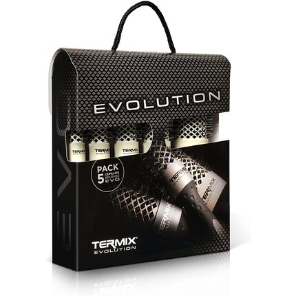 

Мягкая термокруглая расческа Evolution с керамическим корпусом для профессионалов салона — набор из 5 кистей, Termix