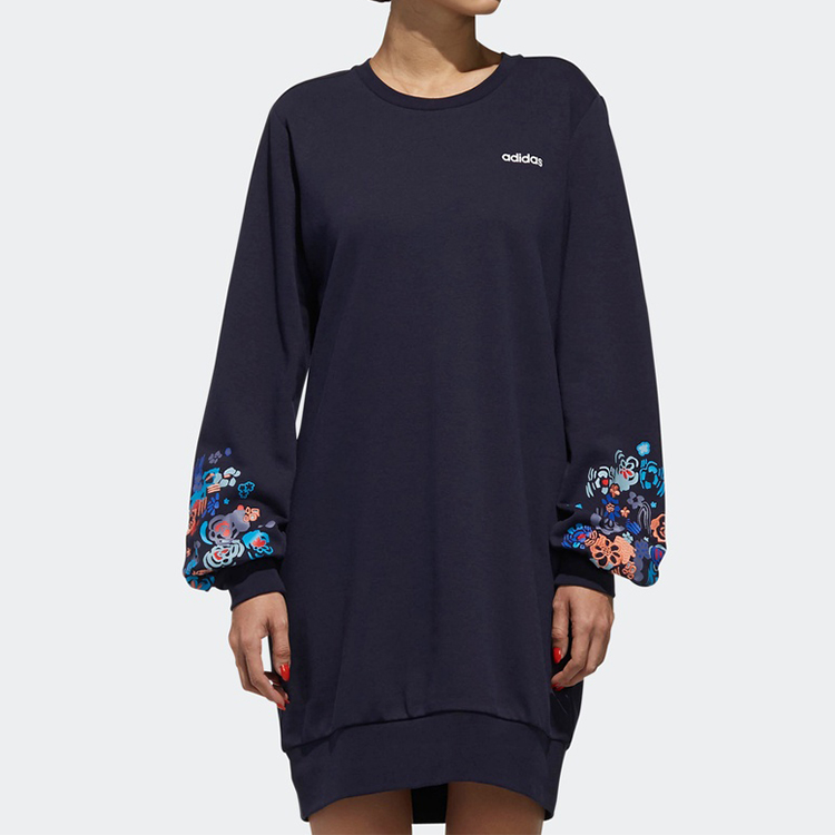 Футболка с длинными рукавами женская темно-синяя Adidas Neo — фото 4