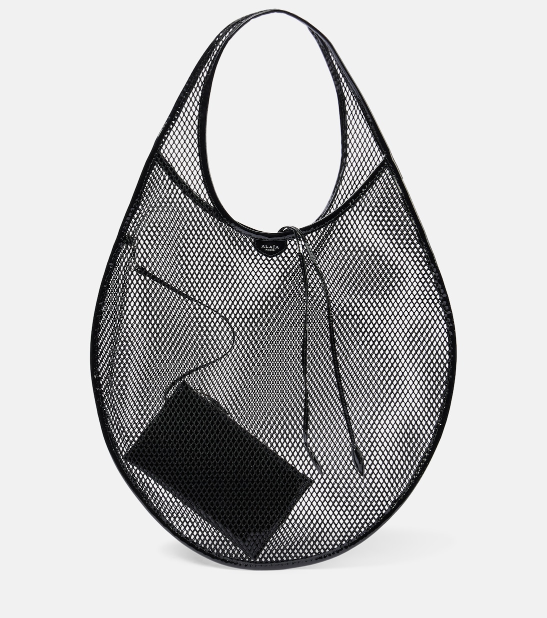 

Сумка-сетка One Piece XL через плечо Alaïa, нуар