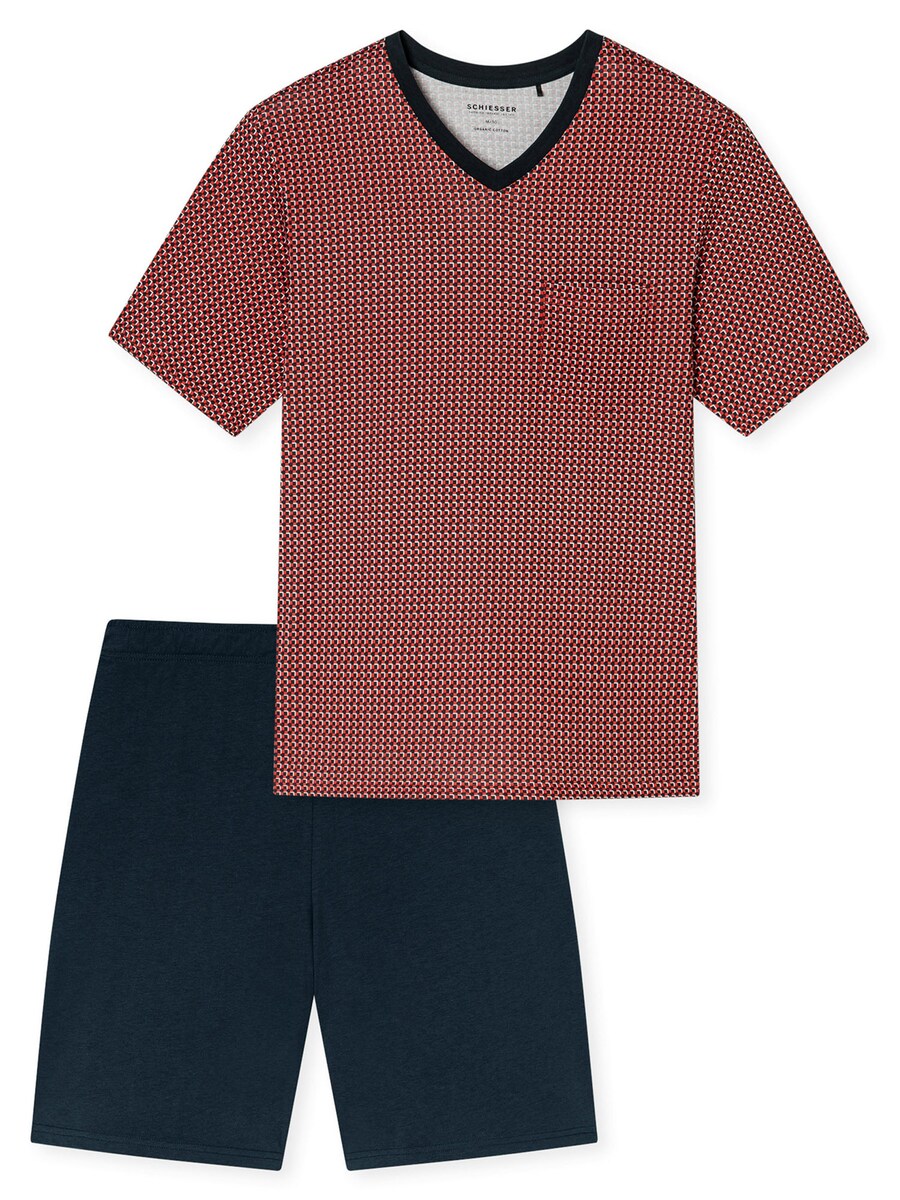 

Короткая пижама SCHIESSER Comfort Nightwear, цвет Dark blue/Red