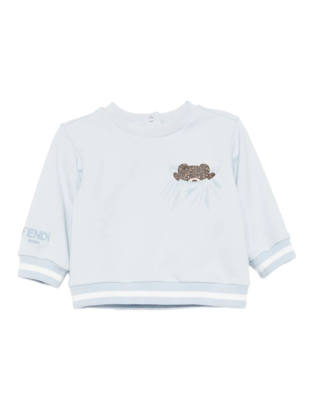 

Толстовка с графичным принтом Fendi Kids, синий