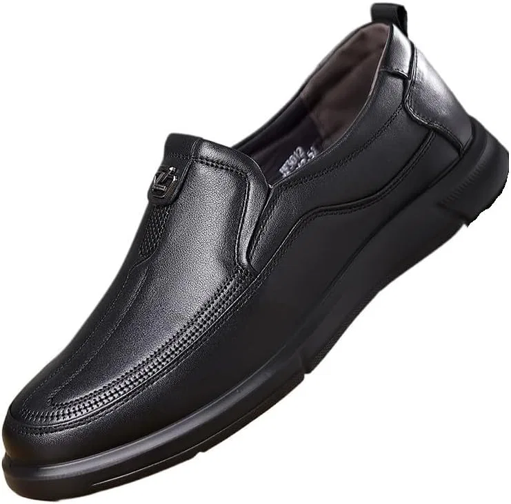 Лоферы кожаные мужские повседневные, Black UOPYNE