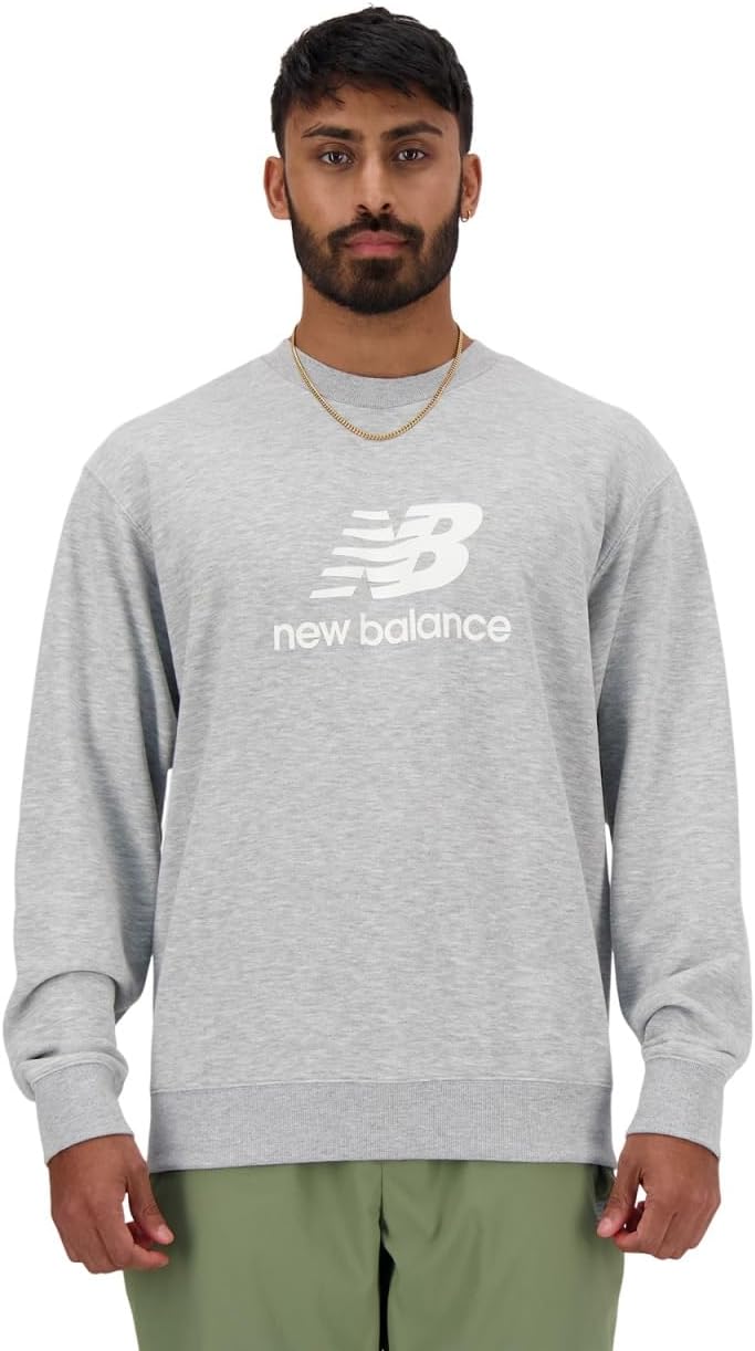 

Мужская толстовка New Balance с логотипом Stacked Logo Crew (MT41500), серый