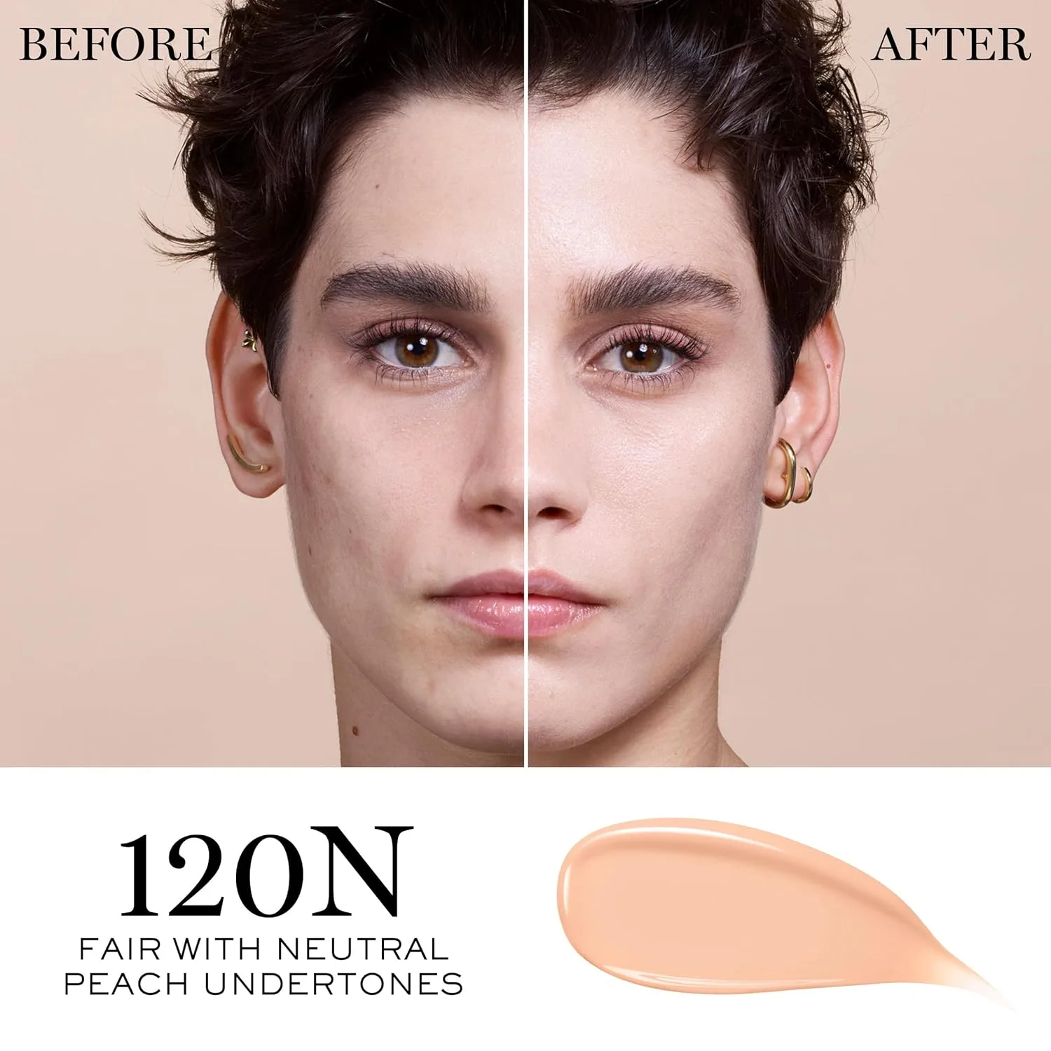 Тональный крем Lancôme Teint Idole Ultra Wear Care & Glow Longwear Foundation с SPF 27, увлажняющий, со средней степенью покрытия, которое можно наслаивать, и сияющим финишем., 120N: fair with neutral peach undertones — фото 2