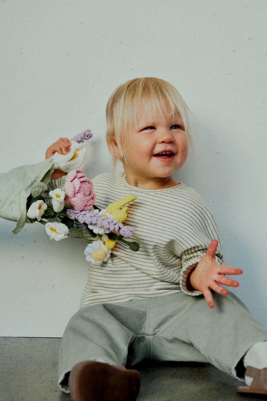 

Футболка в полоску ZARA, цвет Greenish