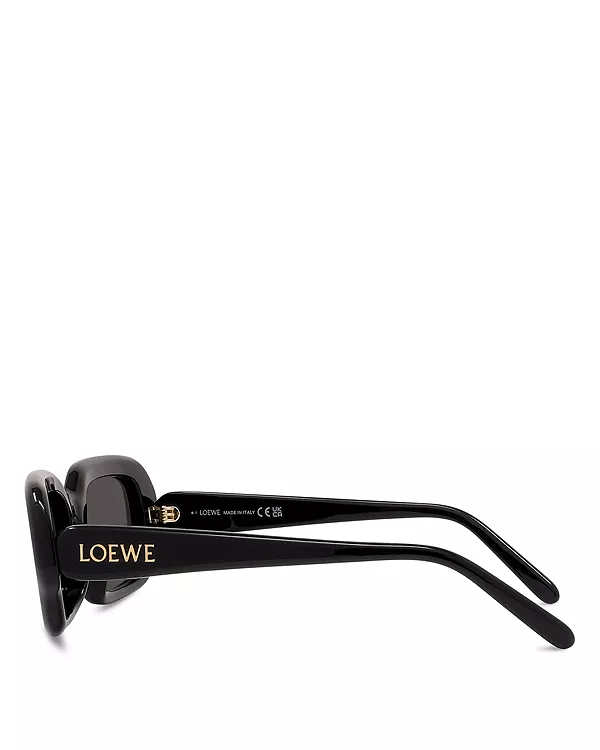 Узкие прямоугольные солнцезащитные очки, 54 мм Loewe, черный — фото 2