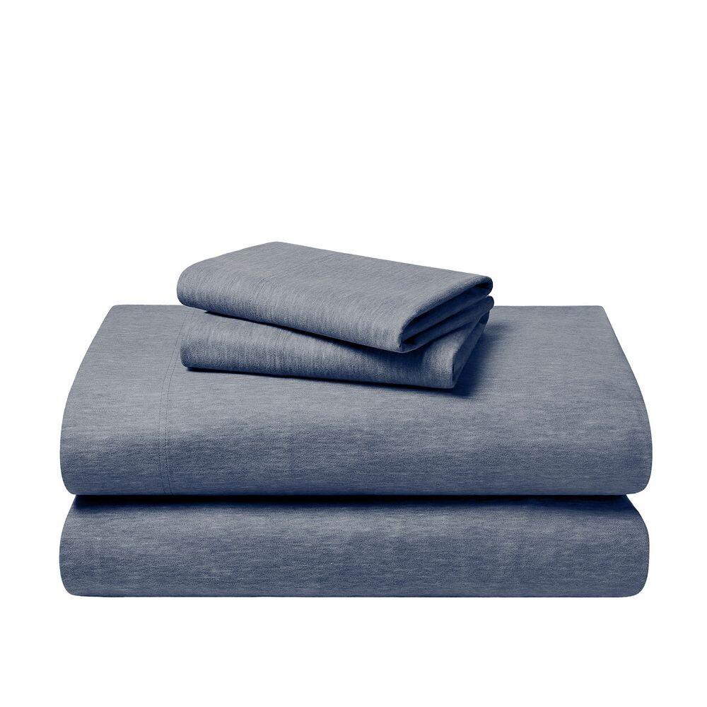 

Комплект простыней из хлопковой фланели Bare Home, цвет Heather Indigo