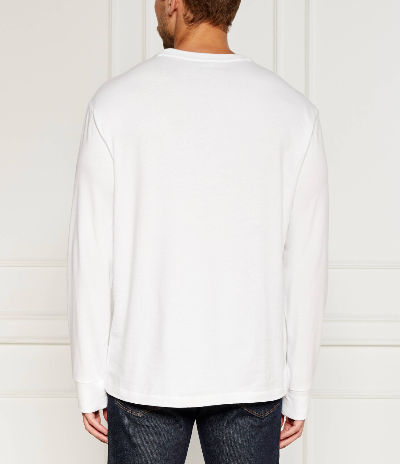 Лонгслив POLO RALPH LAUREN Classic fit, экрю — фото 4