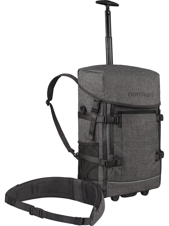 

Рюкзак с функцией тележки и поясным ремнем антрацитового цвета normani