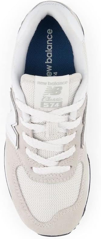 Кроссовки New Balance Kids' 574 V1 на шнуровке, белый — фото 4