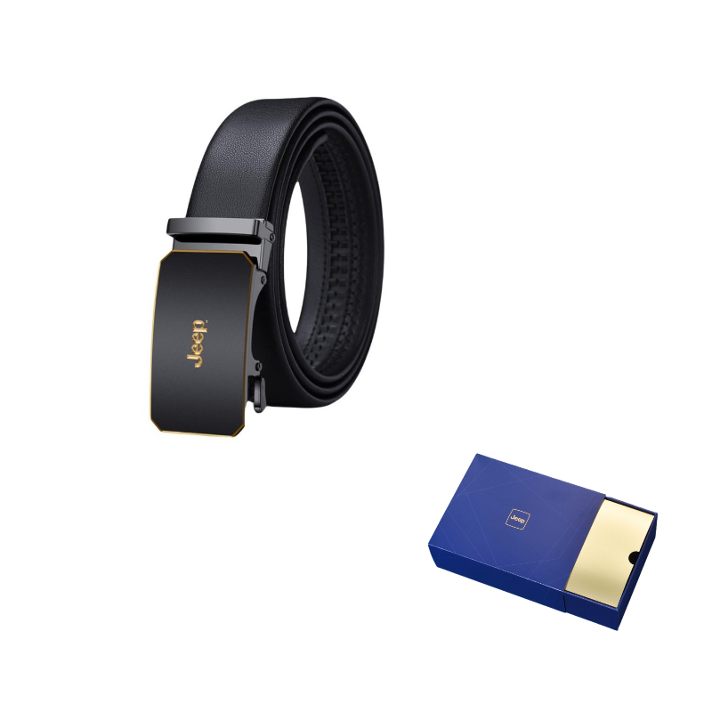 

Ремень мужской из спилка кожи Split Cow Leather, 35 см Jeep, черный belt with золото logo