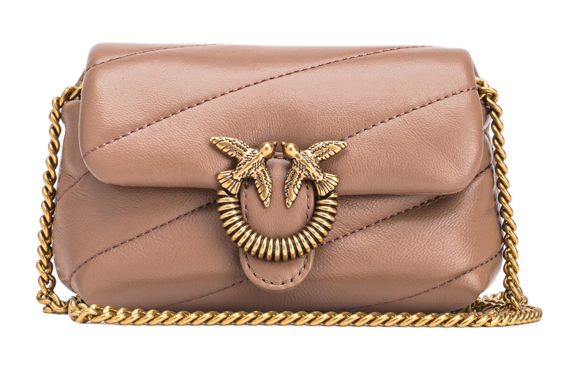 

Пуховая овчина Сумка-ласточка, Сумка через плечо, Кроссбоди Экстра мини Женская Умбер PINKO