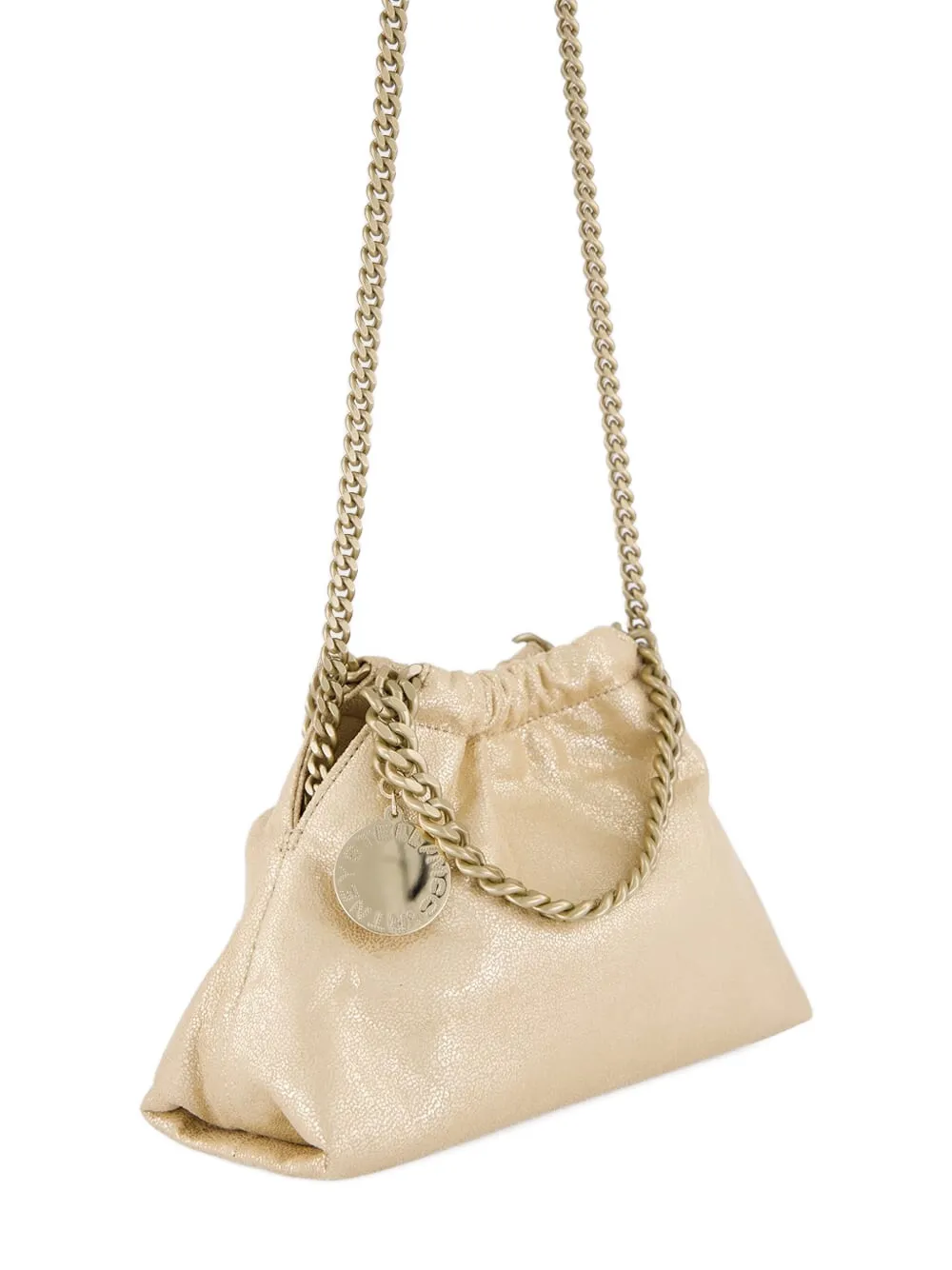 Мини-сумка Falabella на плечо с цепочкой и кулиской Stella Mccartney, нейтральный — фото 4