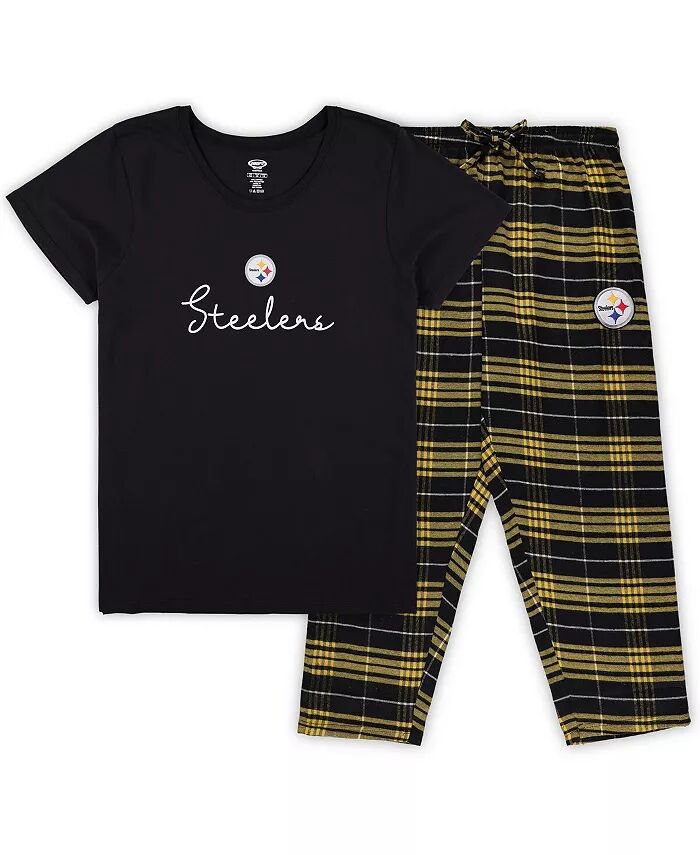 

Женский комплект футболка-брюки Pittsburgh Steelers Concepts Sport