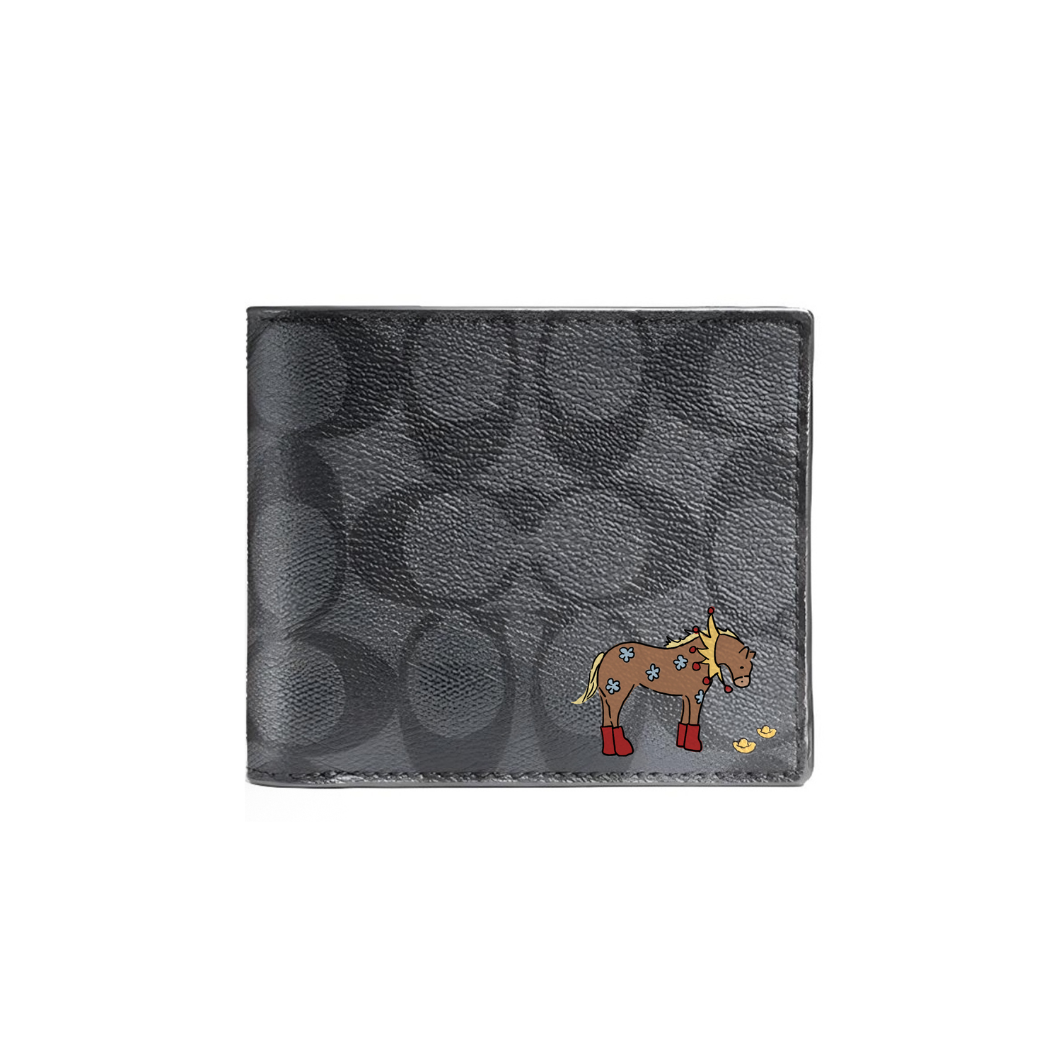 

COACH 3 в 1 кошелек Coated Canvas для мужчин черный