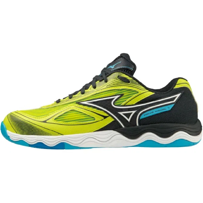 Кроссовки для настольного тенниса «Wave Medal 7» от Mizuno, Ye/Bk/Lbl
