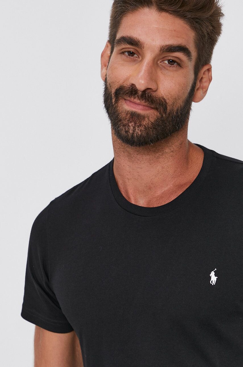 

Хлопковая футболка Polo Ralph Lauren, черный
