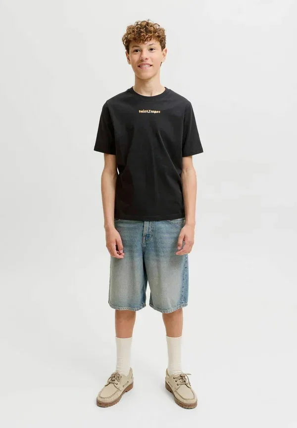 Футболка с принтом Jack & Jones Junior, черный