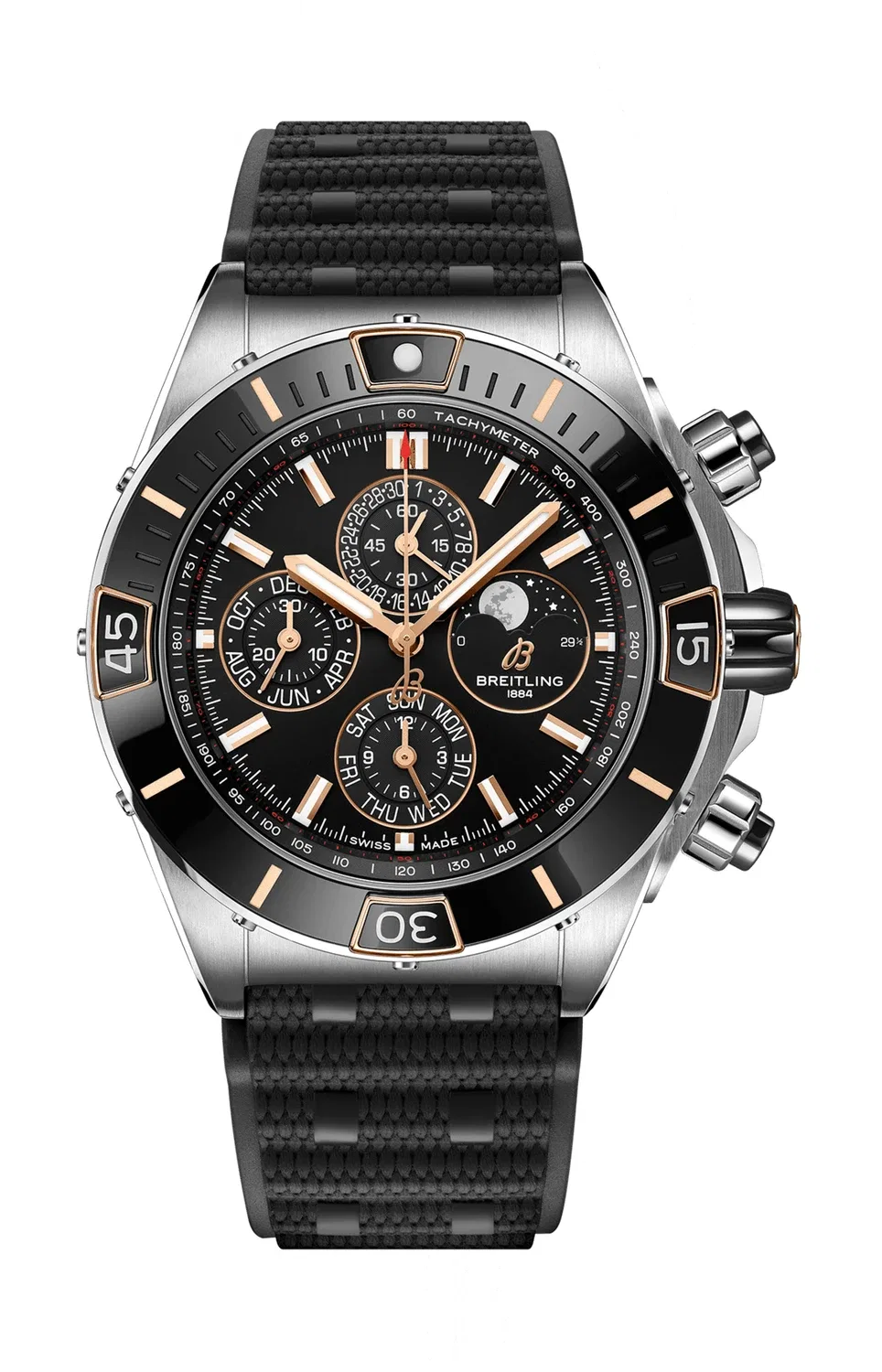 СУПЕР ХРОНОМАТ 44 ЧЕТЫРЕХЛЕТНИЙ КАЛЕНДАРЬ - I19320251B1S1 BREITLING, черный