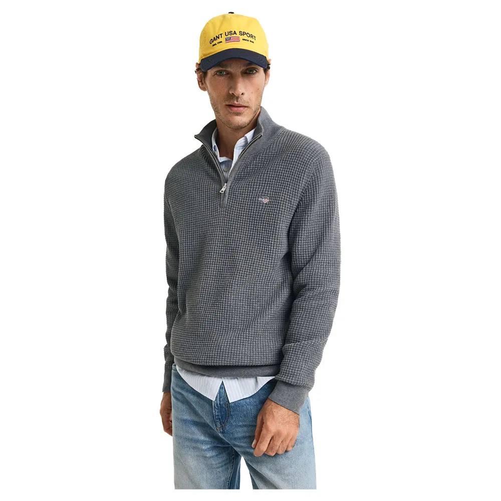 

Свитер Gant 8030249 half zip, серый