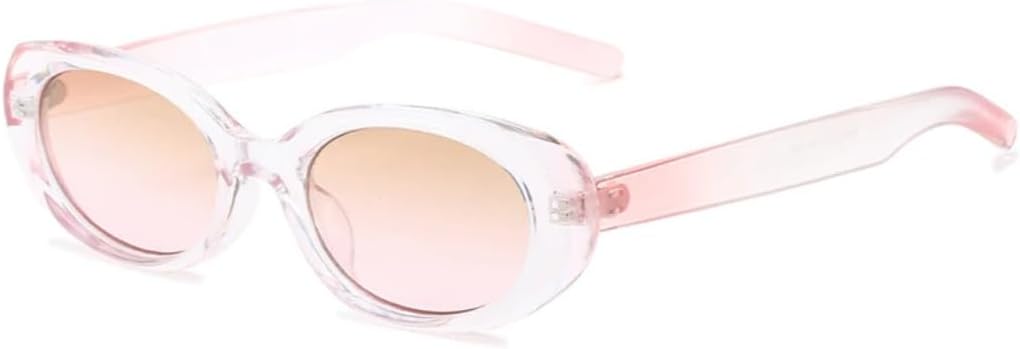 

Солнцезащитные очки с защитой от УФ-излучения UV400 | Овальные, цвет «панк-конфета» | для женщин и мужчин, для занятий спортом на открытом воздухе и вождения DSVIGF, Clearpink-pinkbrown