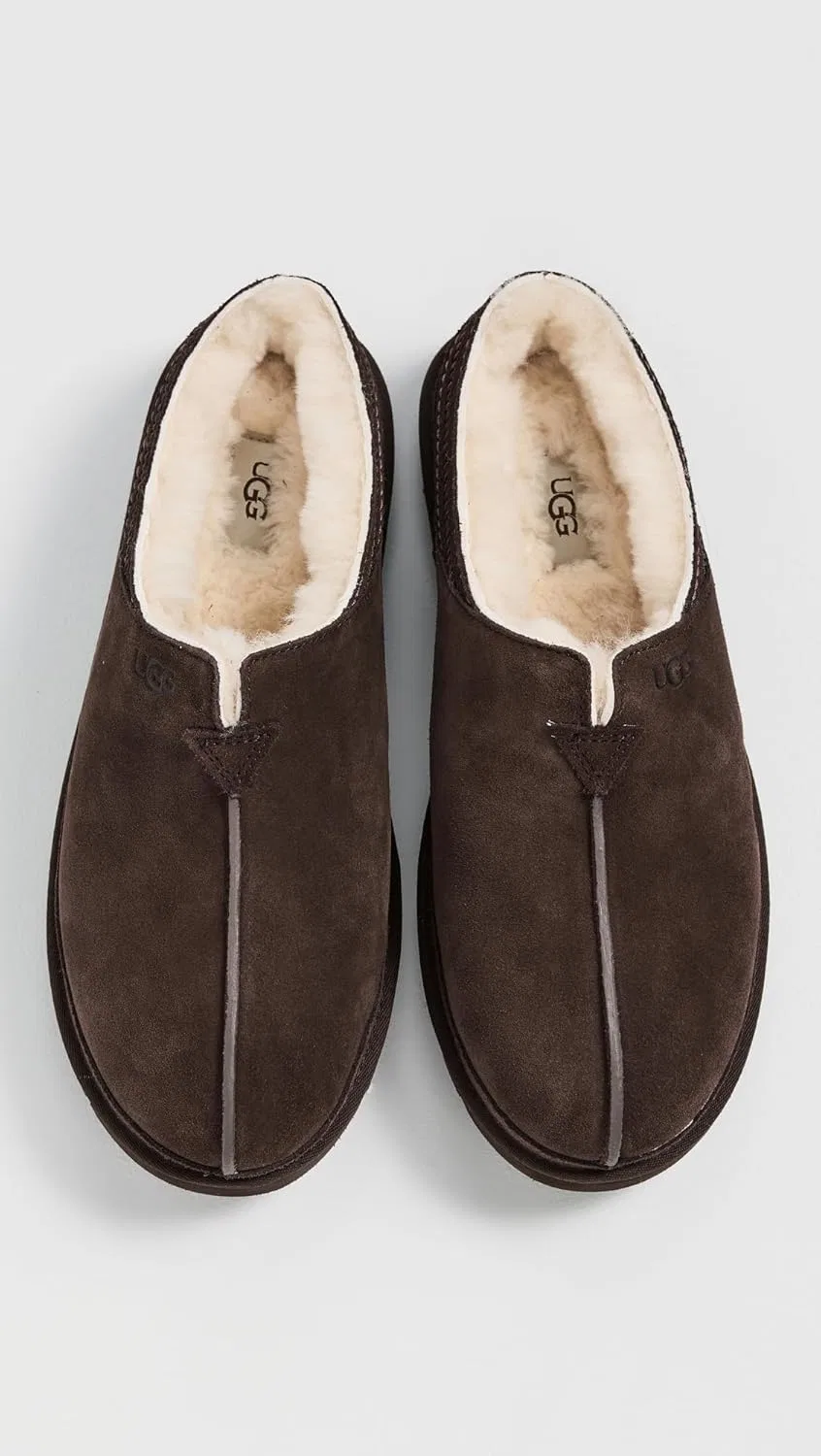 Тапочки мужские UGG, пыльный какао/натуральный — фото 4