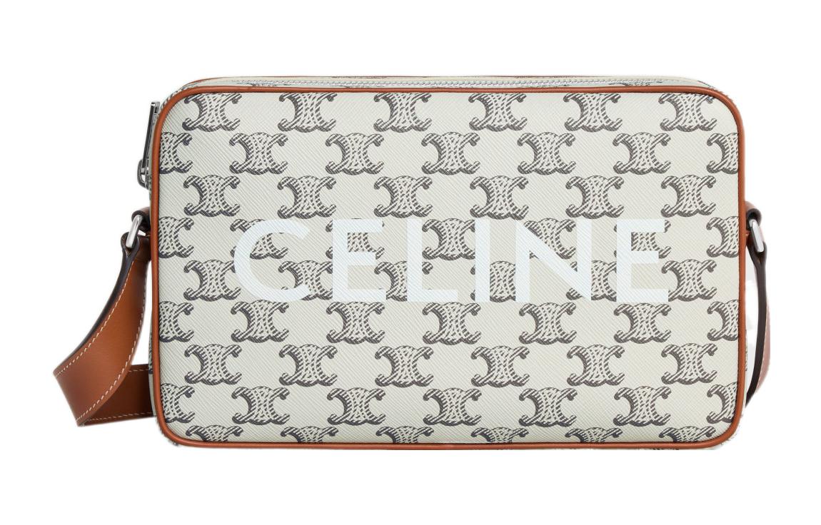 

CELINE Кожаная курьерская сумка через плечо мужская в цвете таун и светло-коричневый