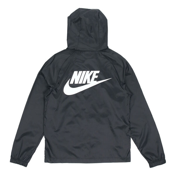 

Куртка Nike Back Large Logo Zipper hooded track Jacket Black, черный