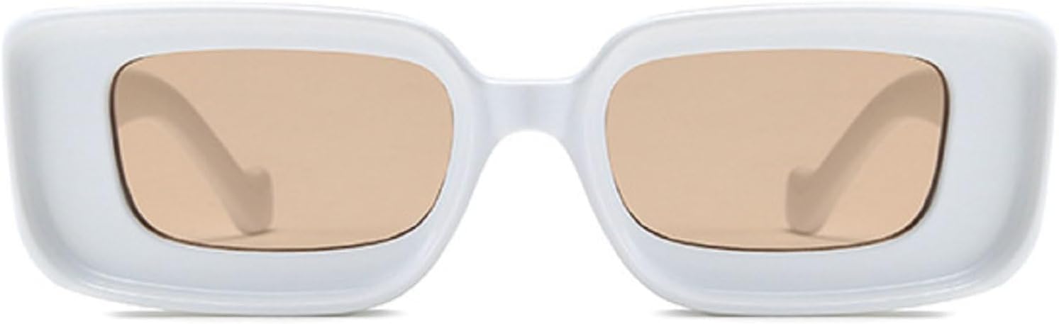 

Квадратные солнцезащитные очки для женщин и мужчин. Модные квадратные солнцезащитные очки в толстой оправе. Простые современные узкие солнцезащитные очки для женщин mincl, White