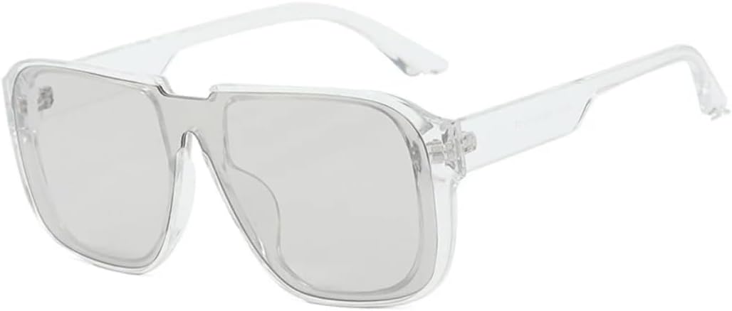 

Роскошные цельные солнцезащитные очки для женщин, модные солнцезащитные очки UV400, ретро-очки для мужчин в стиле панк, очки для активного отдыха на природе VVTWSSW, Clear Silver