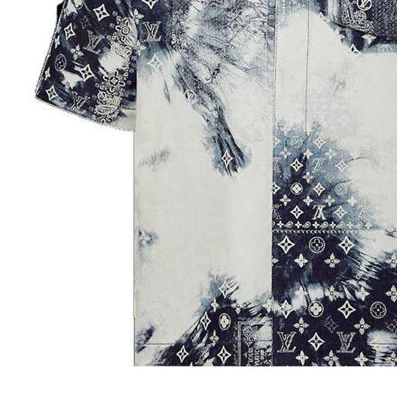 Новые квартальные продукты LV Shirt Men Louis Vuitton, темно-синий — фото 4