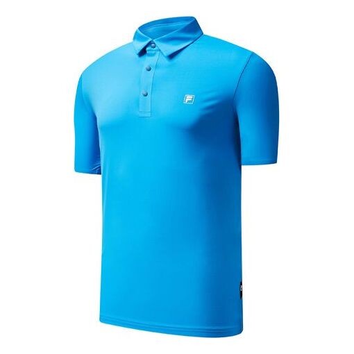 

Футболка athletics casual sports short sleeve polo shirt blue l Fila, синий