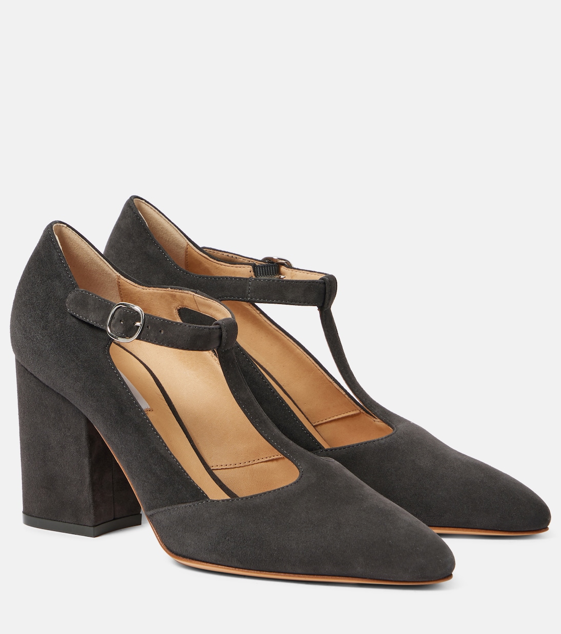 Замшевые туфли Triana 85 Gabriela Hearst, Charcoal