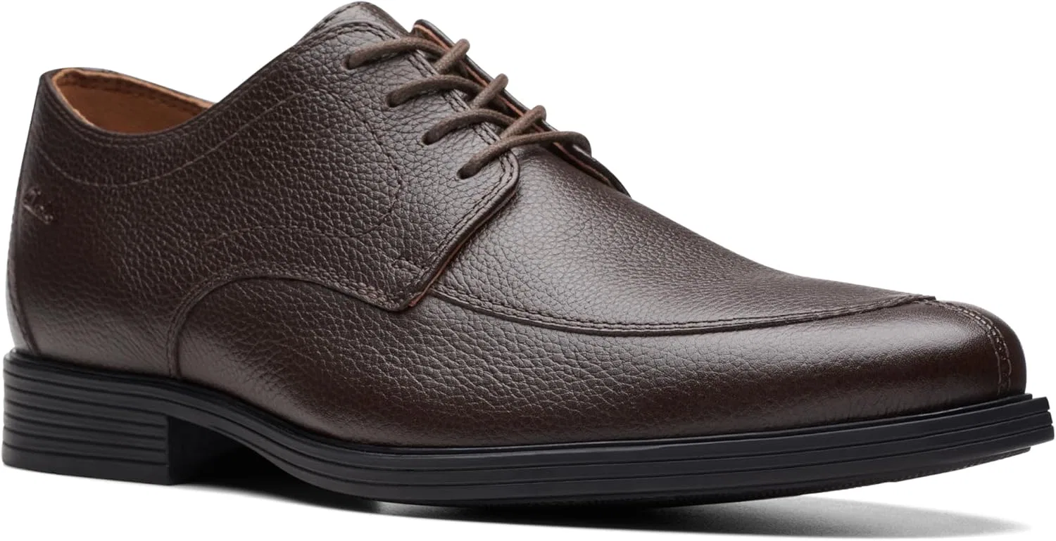 Туфли Clarks Men's Whiddon Oxford Apron, Hammered Leather Dark Brown — фото 3