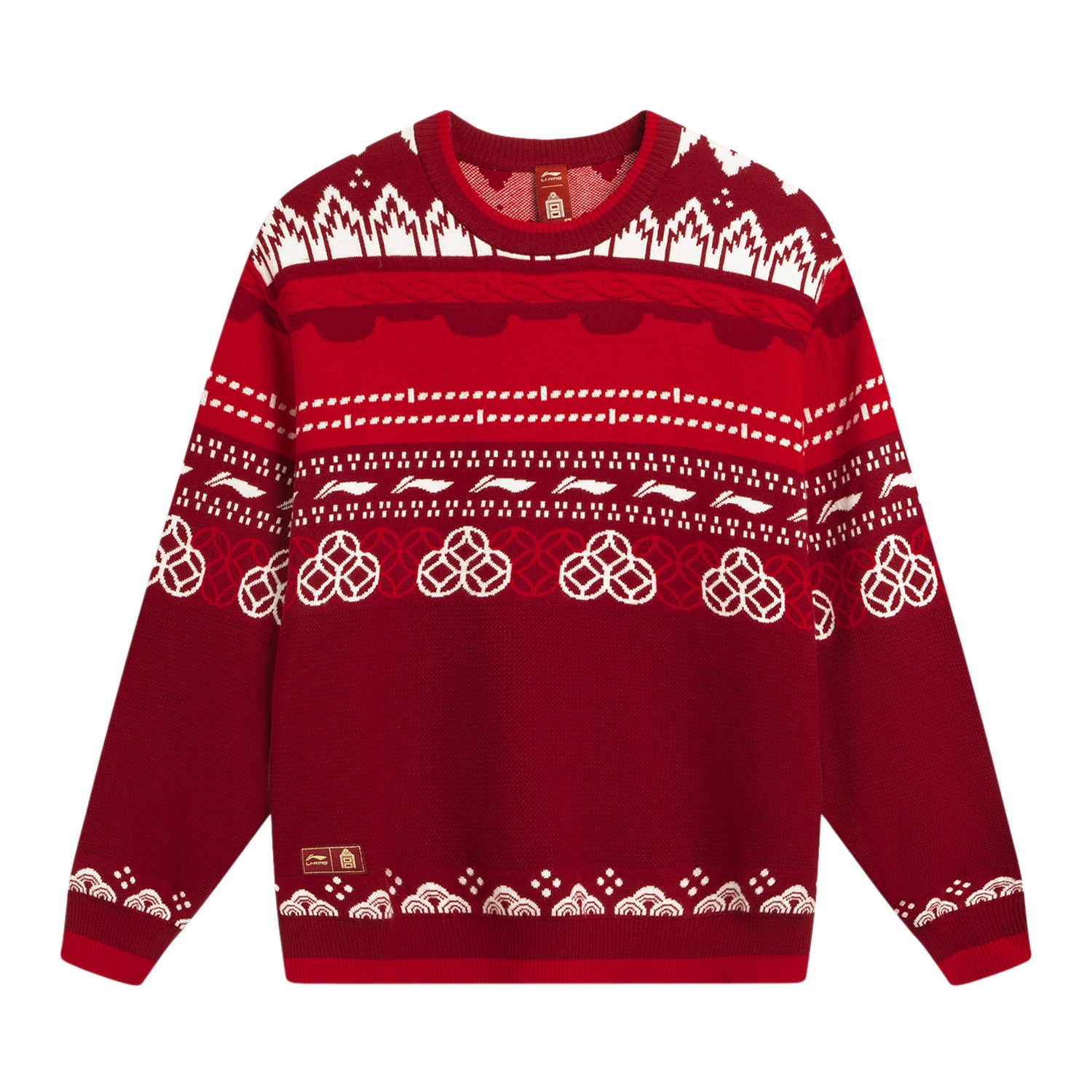 

Мужской свитер из коллекции LiNing Sports Life., темный crimson pattern