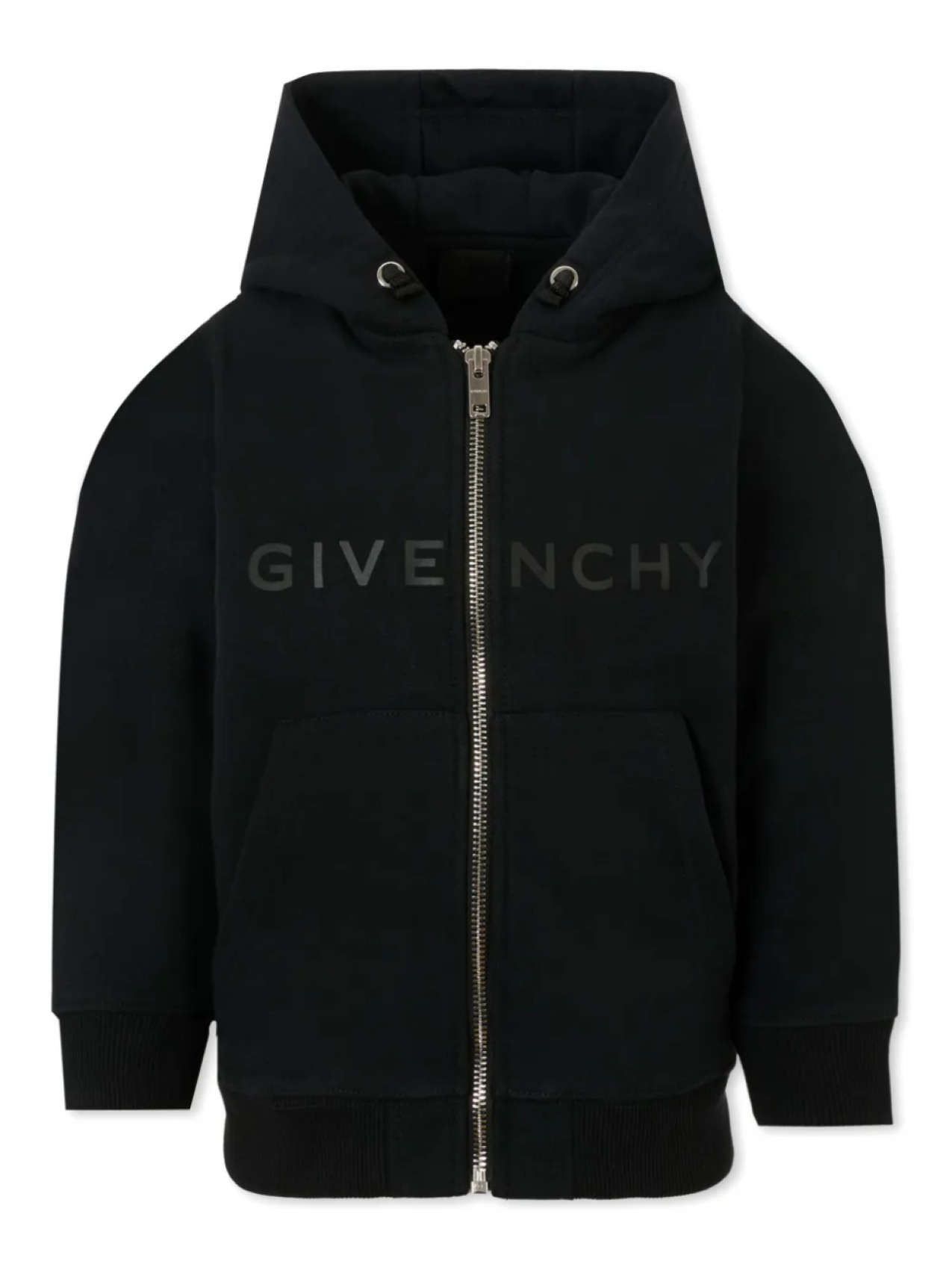 

Толстовка с капюшоном на молнии с логотипом Givenchy Kids, черный