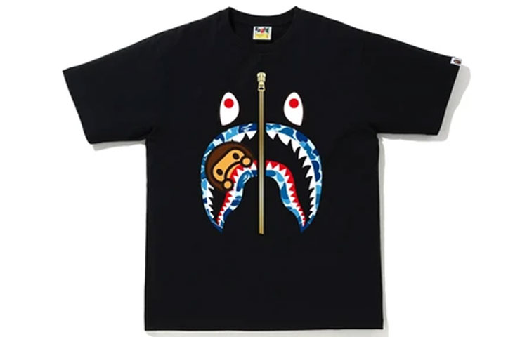 

Футболка Bape Abc Camo Milo Shark A BATHING APE, Black Red Camouflage