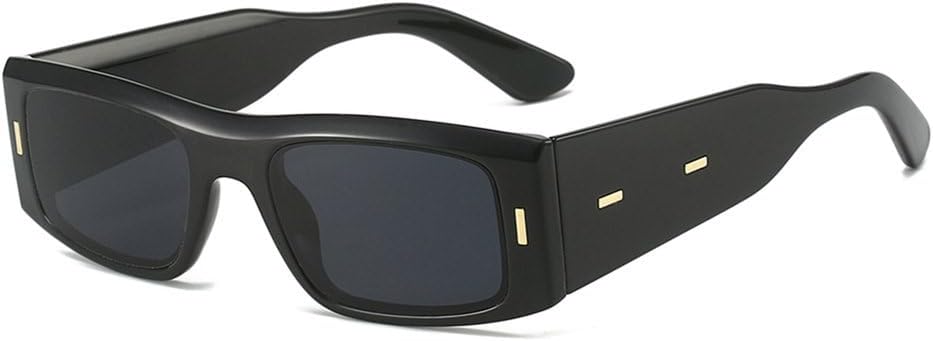 

Маленькие прямоугольные солнцезащитные очки для женщин и мужчин, для путешествий, роскошные мужские очки, женские очки с защитой от УФ-излучения UV400, ретро TYUVIVO, Black