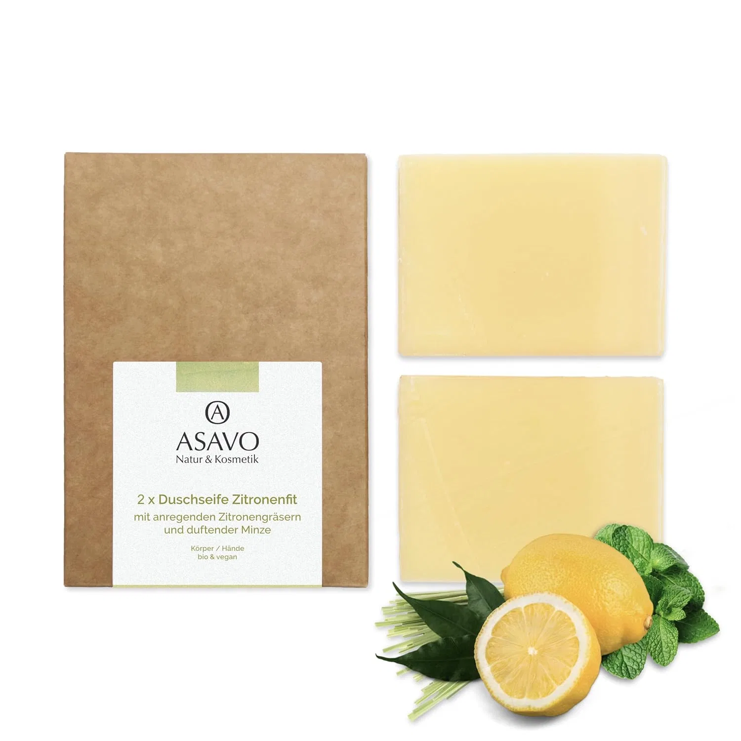 Натуральное органическое мыло ASAVO с лимоном Asavo