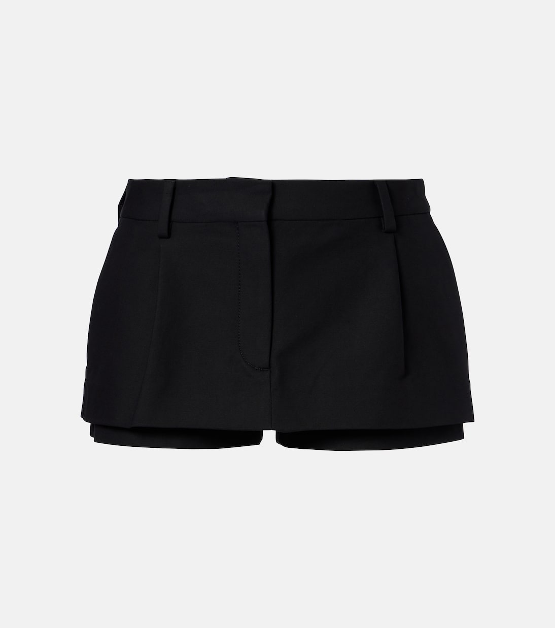 

Хлопковый сатиновый скомбинированный юбка-шорты Acne Studios, черный