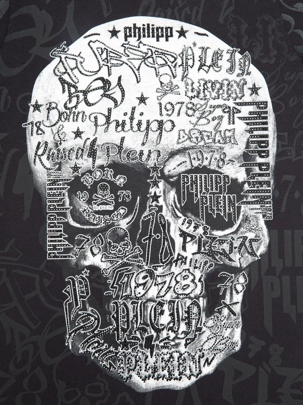 Футболка с логотипом в виде черепа Philipp Plein Junior, черный — фото 3