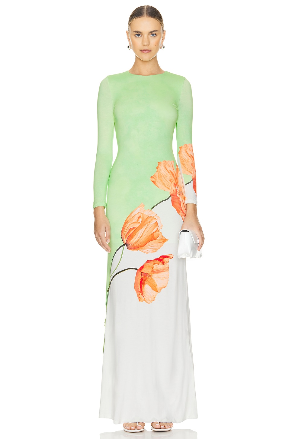 

Длинное платье Delora maxi Alice + Olivia, dream life sharp green