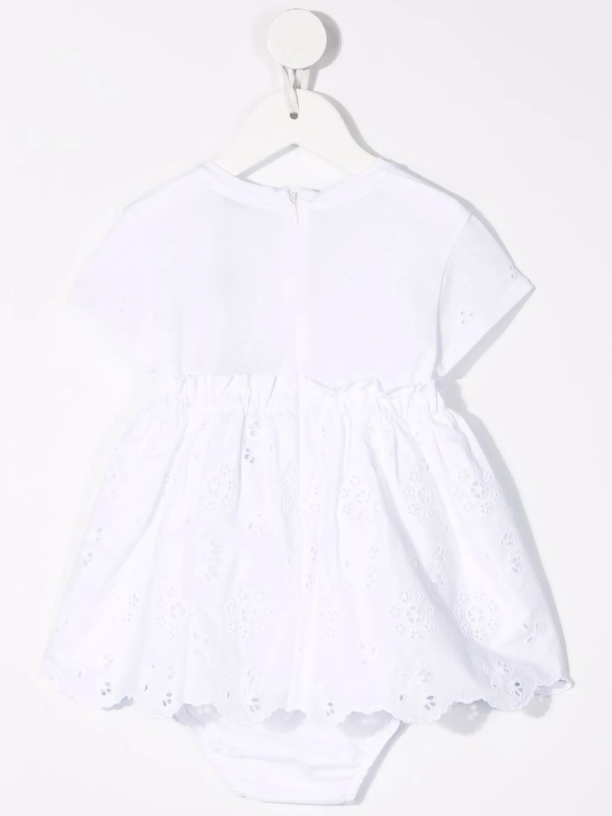 Комплект из платья и трусов с английской вышивкой Dolce & Gabbana Kids, белый — фото 2