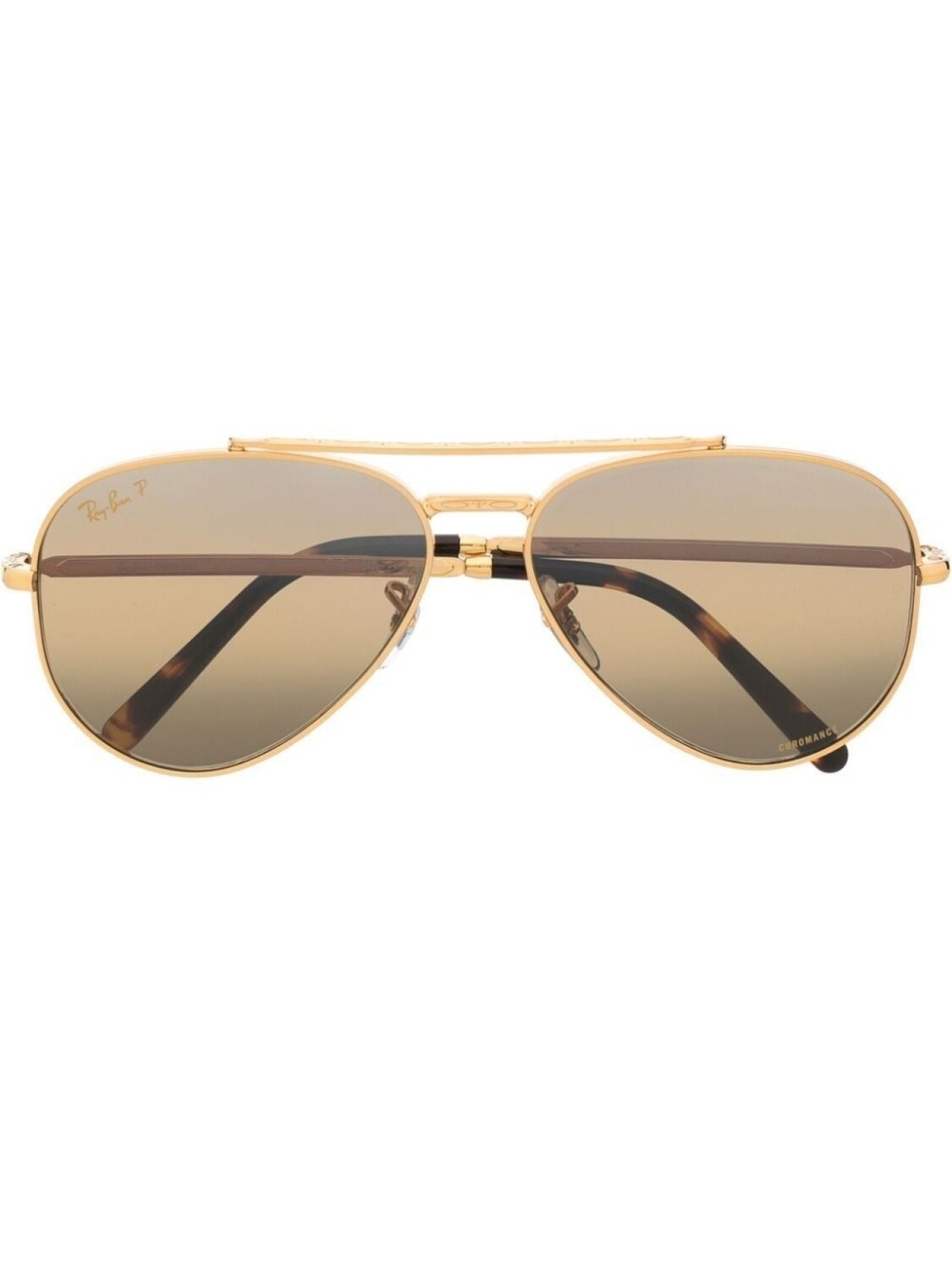 

Ray-Ban солнцезащитные очки-авиаторы с зеркальными линзами, золотистый