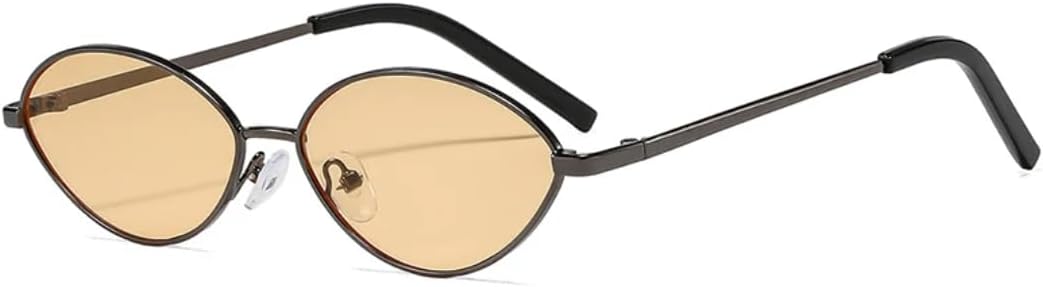 

Винтажные маленькие круглые солнцезащитные очки «кошачий глаз» для женщин, градиентные розовые солнцезащитные очки, женские солнцезащитные очки для вождения, защита от УФ-излучения UV400 UUPTTPL, Gun Champagne