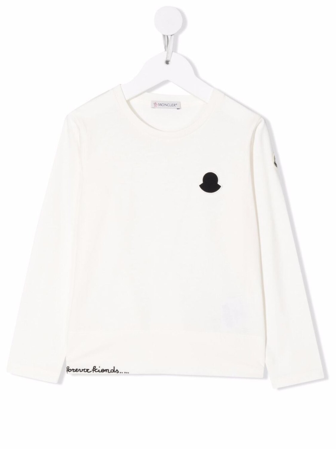 

Moncler Enfant футболка с нашивкой-логотипом, белый