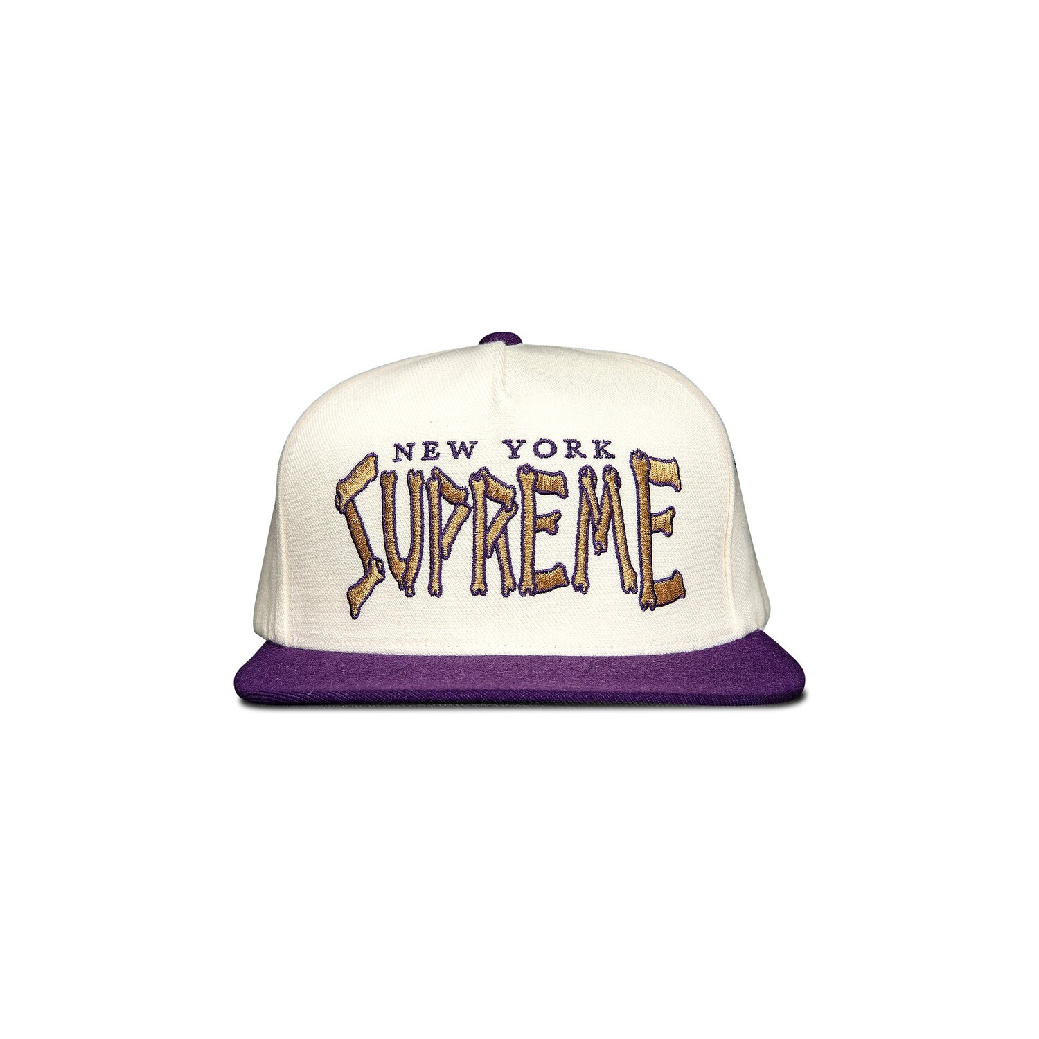 

Пятипанельный логотип Supreme Bones, белый цвет