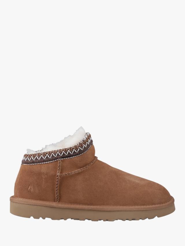 Замшевые тапочки с овчинным воротником sloane Hush Puppies, желто-коричневый